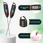 Copkim 3 Set Waterproof Food Thermometer for Water, Liquid, Candle and Cooking Digital Meat Thermometer with Long Probe Instant Read for Kitchen BBQ Grill Candy (Black)