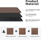 HotLive Dish Drying Mat for Kitchen Counter, Heat Resistant Drainer Mats with Non-slip Rubber Backed, Hide Stain Kitchen Super Absorbent Draining Mat, Easy to Clean Dish Rack Pad, Brown 18"x24"