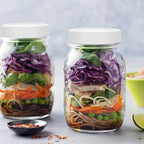 AOZITA 16-Pack Plastic Mason Jar Lids - 8 Regular Mouth and 8 Wide Mouth Jar Lids - Plastic Storage Caps for Ball, Kerr Canning Mason Jars - 100% Sealing & Dishwasher Safe & Food Grade