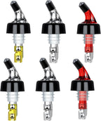 Automatic Measured Bottle Pourer - Quick Shot Spirit Measure Pourer Drinks Wine Cocktail Dispenser Home Bar Tools - 1oz/30ml (6 pack)
