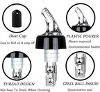 Aimery Automatic Measured Bottle Pourer-Quick Shot Spirit Liquor Bottle Pourer with Dust Caps,For Wine Cocktail Dispenser Home Bar Tools 1 oz / 30ml - (4 pack)