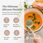 Starpack 'Stir & Serve' Silicone Cooking Utensils Set (5 Pcs) - 10.5" - Kitchen Utensil Set Heat Resistant to 600°F - Kitchen Utensils for Nonstick Cookware - Silicone Utensil Set for Mixing & Cooking