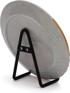 Milltown Merchants™ Metal Display Stand - Free Standing or Wall Mounted Decorative Plate Holder - Versatile Plate Hanger Stand - Black Metal Plate Stand (2 Pack, Small)