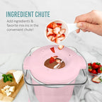 Nostalgia Electric Ice Cream Maker with 2-Qt Double Insulated Gel Canister & Stainless Steel Base - Makes Sorbet, Soft Serve, and Frozen Yogurt - Pink