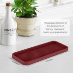 EG-SIPRO Kitchen Sink Organizer Tray,Sponge Holder for Kitchen Sink Bathroom Counter Tray Sponge Caddy Silicone Soap Holder for Soap dispenser, Bottle, Dishwashing Accessories(2-pack)