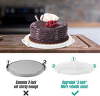 Zoofen Round Cake Carrier White Cake Stand 11 Inch Plastic Cake Container with Handle and Lid for Travel(White)
