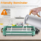 KOCASO 2-IN-1 Indoor Electric Grill, 2000W Electric Indoor Grill & Raclette, 5 Temp Control 176°F-392°F, Removable Non-Stick Plates & 3 Cheese Trays, Dishwasher Safe, for Family Party BBQ