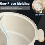 Dezin Hot Pot Electric with Divider, 6L Double-Flavor Shabu Shabu Pot, Dual Sided Removable Non-Stick Hotpot Pot Electric, 3" Depth Chinese Hot Pot with Multi-Power Control, 2 Silicone Ladles Included