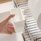 Cutlery Drying Rack - Utensil Drainer | Cutlery Drainer for Sink | Drying Rack Holder | Kitchen Drying Basket | Spoon Knife and Fork Storage Basket | Silverware Holder and Cutlery Drainer for Spoons