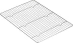 Amazon Basics Ceramic Nonstick Baking Sheet & Cooling Rack Set, Dishwasher Safe, Oven Safe, Half Sheet Size, Gray, 1-Pack