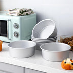 Nuenen 6 Pcs 8 Inch Round Cake Pans Aluminum Round Mold Smash Cake Baking Cheesecake Pans for Home Party Baking Supplies