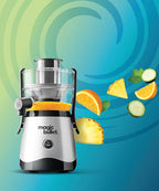 magic bullet Mini Juicer, Countertop Space-Saving, 2" Feed Chute for Fruits and Vegetables, 400W, Compact Design, Black/Silver, MBJ10100