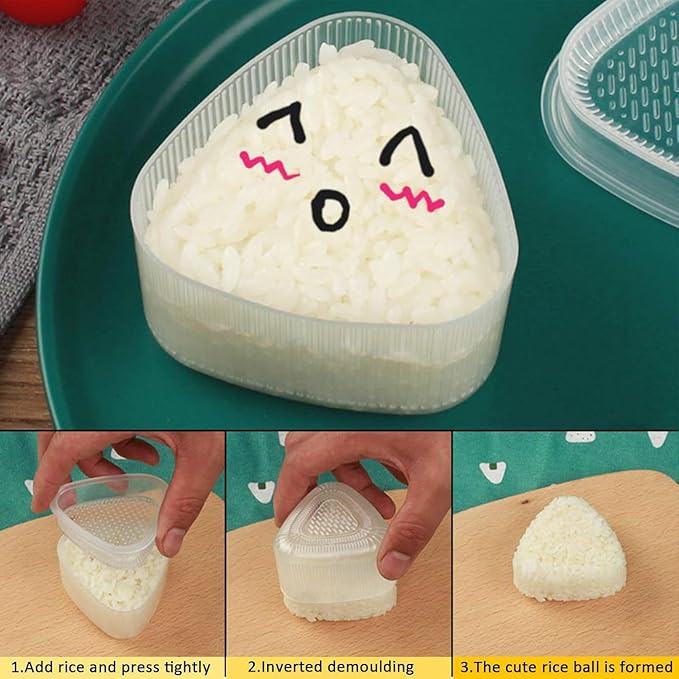 Triangle Sushi Mold Form DIY Tool, White 2 pcs