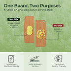 Keechee Dishwasher Safe Carbonized Bamboo Wood Cutting Boards for Kitchen with Juice Groove, Wooden Charcuterie & Chopping for Fruit, Vegetables & Cheese, Durable, Lightweight, Water-Resistant