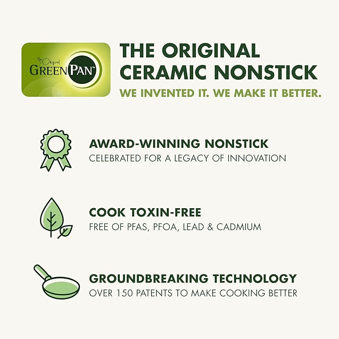 GreenPan Valencia Pro Hard Anodized Healthy Ceramic Nonstick 5QT Stock Pot with Lid, PFAS-Free, Induction, Dishwasher Safe, Oven Safe, Gray