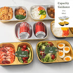 Divided Aluminum Foil Food Trays with Snap-On Lids (5 Pack) – 2X Thicker Heavy Duty Gold Compartment Pans for Takeout, Meal Prep, Lunch & Catering, 27oz