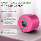 Mason Jar Vacuum Sealer Kit, Electric Sealer for Wide and Regular Mouth Mason Lids, Canning Vacuum Sealer Mason Jar, Automatic Vacuum Sealer Machine for Food Storage - Rose Red