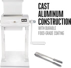 Weston Meat Tenderizer Tool & Heavy Duty Cuber, Quick and Easy Manual Operation For Cuts Up To 4.5” Wide x .75” Thick, Durable Aluminum Construction, Stainless Steel Blades, White (07-3101-W-A)