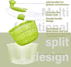 5Qt High-Efficiency Salad Spinner & Vegetable Dehydrator -Quick-dry salad spinner,Manual Kitchen Tool for Lettuce,Berries,Quick Spin Dry Vegetables