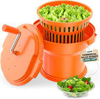 WantJoin Commercial Salad Spinner - 2.5 Gallon Salad Dryer w/Silicone Anti-slip Mat & Draining Hose, 10Qt Manual Salad Spinner for 3 Heads of Lettuce Spinner Large for Catering