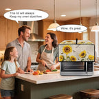 Sunflower Butterfly Dragonfly Print Toaster Oven Dust-proof Cover, Fingerprint Prevention & Greasy Protection Washable Universal Small Appliance Covers (Large-18.5 * 22.5 * 12.99 inches)