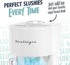 Nostalgia Retro 40-Ounce Frozen Beverage Station - Slushie Machine and Ice Shaver with Automatic Mixing for Soda, Cocktails and Margaritas - Easy & Safe Use - White