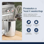 OCS Parts 6.75-Inch Kitchen Utensil Holder | Stainless Steel Dishwasher Safe Kitchen Countertop Organizer