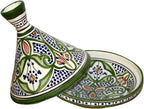 Moroccan Handmade Serving Tagine Exquisite Ceramic With Vivid colors Original 8 inches Across