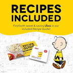 Peanuts DASH Fresh Pop Popcorn Maker - Oil-Free, Air Popcorn Popper - With Measuring Cup & Recipe Guide - Perfect for Movie Nights - 16 Cups