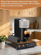 Sedegn Coffee Pod Holder Drawer Organizer Vertuo Capsules Storage Organizer with Sliding Drawer Compatible For Nespresso Vertuo Pods, Holds up to 56 Small or 28 Big Vertuo Pods Rustic Brown