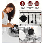 Chicken Shredder Tool Twist Large Chicken Breast Shredder Tool-Meat Shredder Meat Masher for Chicken Ground Beef Pork with Up-grated Stainless Steel Spikes Kitchen Gadgets Essentials (Black&Black)