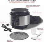 Starfrit Electric Pressure Cooker - 8L Capacity - Steam Tray, Measuring Cup & Spatula - 11 Preset Cooking Functions