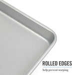 Martha Stewart Gallen 15 x 10 Inch Nonstick Carbon Steel Cookie Sheet – Silver, Durable Bakeware for Even Baking and Easy Cleanup
