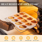 Vinino 2-Pack Silicone Madeleine Pan with Metal Reinforced Frame, 12-Cavity Shell Shape Madeleine Mold with Non-Slip Handle, Nonstick Madeleine Cookie Trays for Oven, BPA Free, Dishwasher Safe- Cream