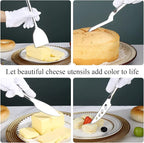 Berglander Cheese Knife Set of 5 for All Types of Cheese, Stainless Steel Cheese Cutter Slicer Ergonomic Design for Confortable Grip and Cut, Butter Spreader Knife