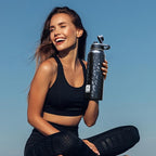DYSANKY Insulated Water Bottle | Thickened Stainless Steel Vacuum Metal | Portable Sports Water Jug for Gym and Hiking with Straw, Carrier Bag, Handle Strap | BPA-Free 40 oz