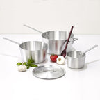 Winco Heavy-Duty Aluminum Tapered Sauce Pan, 3mm, 5 Quart