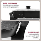 Elite Gourmet EG-6203# Extra Deep 16"x13" (10.5 Qt.) Non-Stick Electric Skillet with Glass Vented Lid & Pour Spout | Dishwasher Safe, Long-Lasting Non-Stick, 200-400°F | Serves 6-8, Black