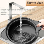 Clay Pots for Cooking Chinese Soup Pot Ceramic Pot Cooking Chinese Terrines, Stovetop soup tureen Make Delicious for The Family,black-2.5L