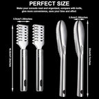 4 Piece Fish Scaler Remover Brush Set - Stainless Steel Sawtooth Scarper With Ergonomic Handle for Kitchen - Faster and Easier Scales Skin Removing Peeling Tool