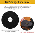 2Pcs Bar Salt Rimmer Sponges TonJin Black Replacement Sponge for Glass Rimmer, Margarita Salter, Lime Juice