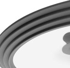 Universal Lid for Pots, Pans & Skillets Size 10", 10.5", 11" & 11.5" Cookwares -Tempered Glass with Silicon Rim-Grey