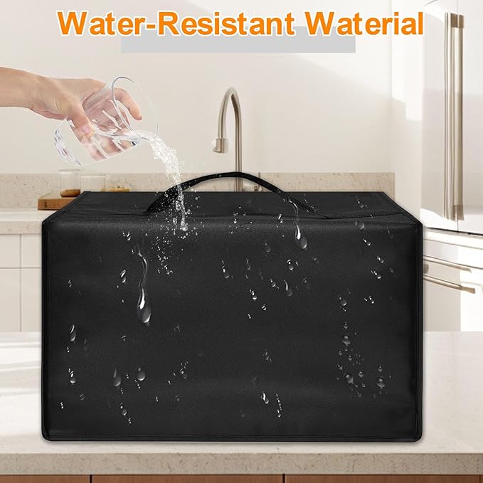 Heavy Duty Toaster Oven Air Fryer Cover for Ninja Foodi DT201/DT251/DT501/DT551,16.94"Dx20.09"Wx13.40"H, 600D Heat-Resistant Oxford w/Aluminum Foil, Waterproof Dustproof Countertop Oven Cover
