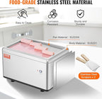 VEVOR Fried Ice Cream Machine, 12.6" x 8.5" 120W Stir-Fried Ice Cream Roll Maker with Compressor and 2 Scrapers, for Making Dessert Rolls, Frozen Yogurt