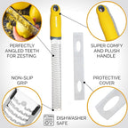 Premium Kitchen Lemon and Parmesan Cheese Zester-Versatile Spiralizer for Fruits, Vegetables, Garlic, and Citrus Finest Food Shredder and Peeler - Essential Zesting Tool for Culinary Enthusiasts