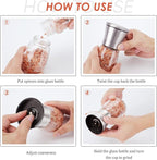 Ebaco Salt and Pepper Grinder Set - Refillable Grinder Adjustable Coarseness of Pepper Salt Spice Stainless Steel Mills Glass 6oz（2 Pack）