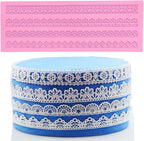 Embossing Mat Lace Band Silicone imprint Fondant impression Sugar Paste Mould Cake Decoration Tools Kitchen chocolate Sugar Paste Baking Mold Cookie Pastry