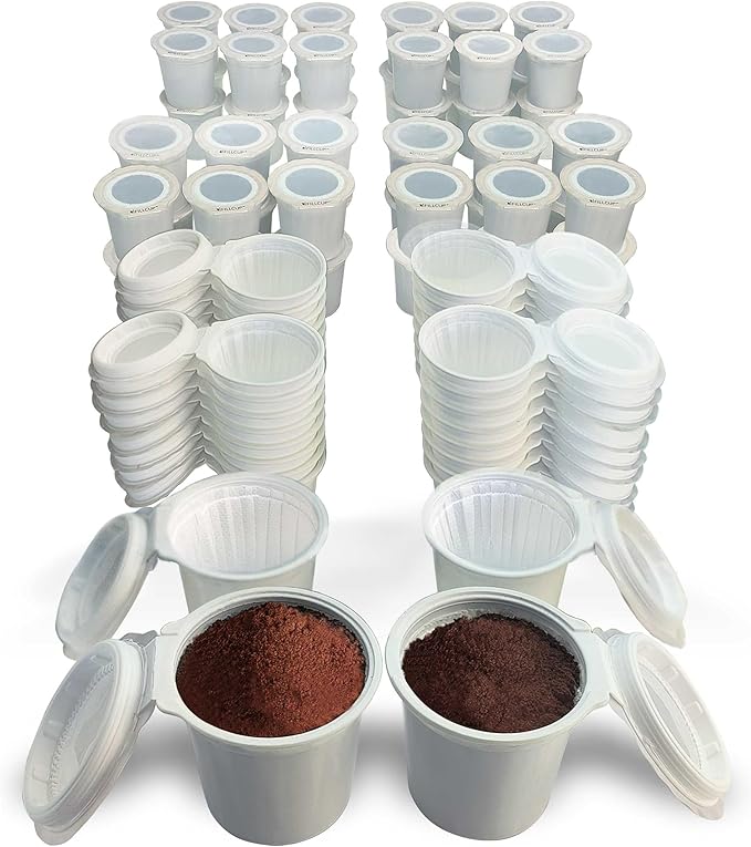 84 iFillCup Fillable K Cups - Ultrafine Filter for Sediment-Free Brew, Universal K Cup Brewer Compatibility, DeepBrew Filter Holds 50% More Coffee for Insanely Rich Brews | White