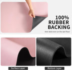 HotLive Dish Drying Mat for Kitchen Counter, Heat Resistant Drainer Mats with Non-slip Rubber Backed, Hide Stain Kitchen Super Absorbent Draining Mat, Easy to Clean Dish Rack Pad, Pink 16"x20"