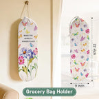 2PCS Butterfly Plastic Bag Holder for Kitchen Essentials, Reusable Hanging Grocery Bag Organizer, Washable Large Grocery Trash Garbage Bags Storage Dispenser Butterfly Kitchen Decor